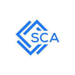 SCA technology letter logo design on white  background. SCA creative initials technology letter logo concept. SCA technology letter design.