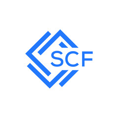 SCF technology letter logo design on white  background. SCF creative initials technology letter logo concept. SCF technology letter design.