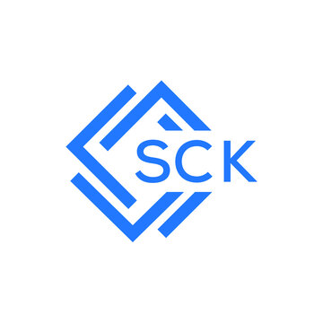 SCK technology letter logo design on white  background. SCK creative initials technology letter logo concept. SCK technology letter design.