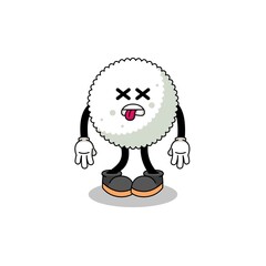 rice ball mascot illustration is dead