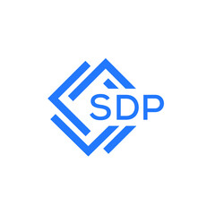 SDP technology letter logo design on white  background. SDP creative initials technology letter logo concept. SDP technology letter design.
