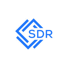 SDR technology letter logo design on white 
 background. SDR creative initials technology letter logo concept. SDR technology letter design.