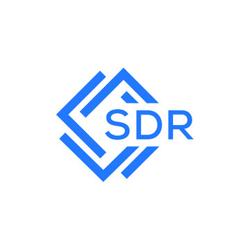 SDR technology letter logo design on white 
 background. SDR creative initials technology letter logo concept. SDR technology letter design.