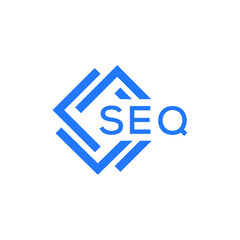 SEQ technology letter logo design on white  background. SEQ creative initials technology letter logo concept. SEQ technology letter design.