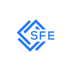 SFE technology letter logo design on white   background. SFE creative initials technology letter logo concept. SFE technology letter design.