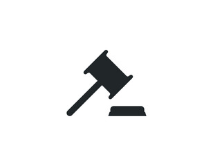 Gavel icon vector. Hammer symbol vector