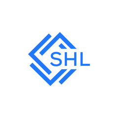 SHL technology letter logo design on white  background. SHL creative initials technology letter logo concept. SHL technology letter design.