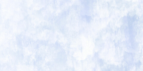 White blue sky with clouds Retro Washed Out Effect. Ethnic Tie Dye Blue Watercolor background. Light grey bubbly cloud patterns and textures watercolor background.