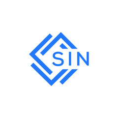 SIN technology letter logo design on white  background. SIN creative initials technology letter logo concept. SIN technology letter design.