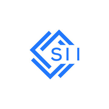 SII technology letter logo design on white  background. SII creative initials technology letter logo concept. SII technology letter design.