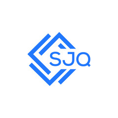 SJQ technology letter logo design on white  background. SJQ creative initials technology letter logo concept. SJQ technology letter design.

