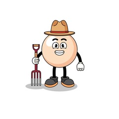 Cartoon mascot of pearl farmer