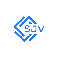 SJV technology letter logo design on white  background. SJV creative initials technology letter logo concept. SJV technology letter design.
