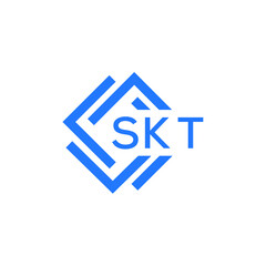 SKT technology letter logo design on white  background. SKT creative initials technology letter logo concept. SKT technology letter design.
