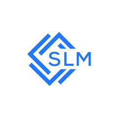 SLM technology letter logo design on white  background. SLM creative initials technology letter logo concept. SLM technology letter design.
