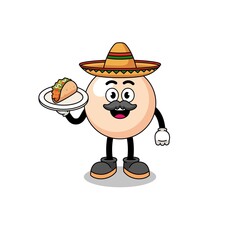 Character cartoon of pearl as a mexican chef