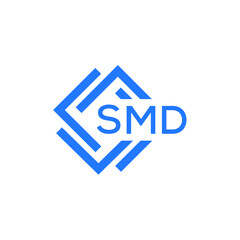 SMD technology letter logo design on white  background. SMD creative initials technology letter logo concept. SMD technology letter design.
