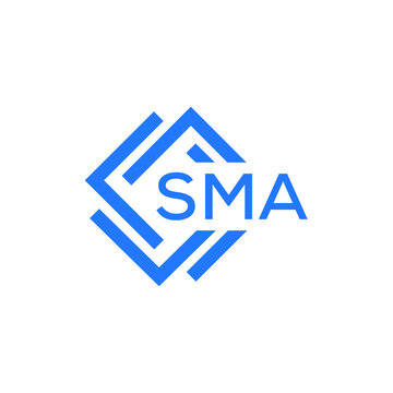 SMA technology letter logo design on white  background. SMA creative initials technology letter logo concept. SMA technology letter design.
