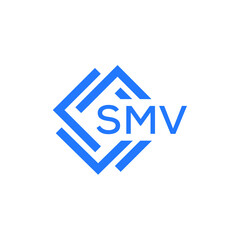 SMV technology letter logo design on white  background. SMV creative initials technology letter logo concept. SMV technology letter design.
