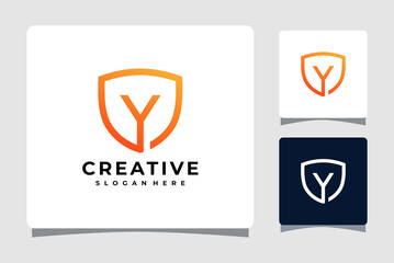 Letter Y Shield Logo Template Design Inspiration