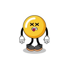 egg yolk mascot illustration is dead
