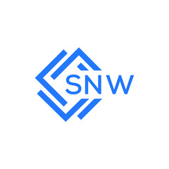 SNW technology letter logo design on white  background. SNW creative initials technology letter logo concept. SNW technology letter design.