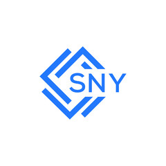 Obraz premium SNY technology letter logo design on white background. SNY creative initials technology letter logo concept. SNY technology letter design.
