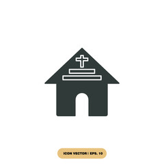 church building icons  symbol vector elements for infographic web