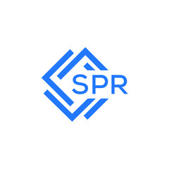 SPR technology letter logo design on white  background. SPR creative initials technology letter logo concept. SPR technology letter design.