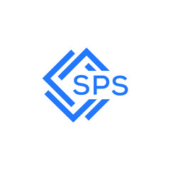 SPS technology letter logo design on white  background. SPS creative initials technology letter logo concept. SPS technology letter design.