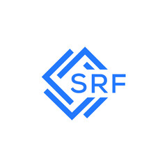 SRF technology letter logo design on white  background. SRF creative initials technology letter logo concept. SRF technology letter design.
