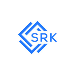 SRK technology letter logo design on white  background. SRK creative initials technology letter logo concept. SRK technology letter design.
