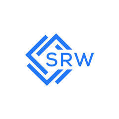 Obraz premium SRW technology letter logo design on white background. SRW creative initials technology letter logo concept. SRW technology letter design. 