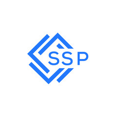 Fototapeta premium SSP technology letter logo design on white background. SSP creative initials technology letter logo concept. SSP technology letter design. 