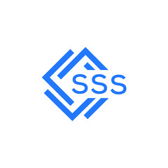 SSS technology letter logo design on white  background. SSS creative initials technology letter logo concept. SSS technology letter design.
