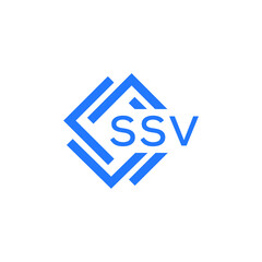 Obraz premium SSV technology letter logo design on white background. SSV creative initials technology letter logo concept. SSV technology letter design. 