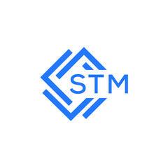 STM technology letter logo design on white  background. STM creative initials technology letter logo concept. STM technology letter design.

