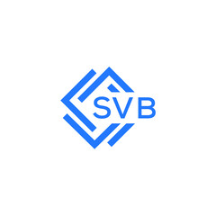 Obraz premium SVB technology letter logo design on white background. SVB creative initials technology letter logo concept. SVB technology letter design.