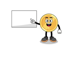 turkish lira illustration doing a presentation