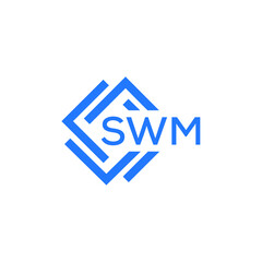 Fototapeta premium SWM technology letter logo design on white background. SWM creative initials technology letter logo concept. SWM technology letter design.