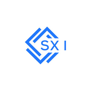 SXI technology letter logo design on white  background. SXI creative initials technology letter logo concept. SXI technology letter design.