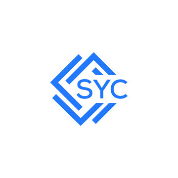SYC technology letter logo design on white  background. SYC creative initials technology letter logo concept. SYC technology letter design.