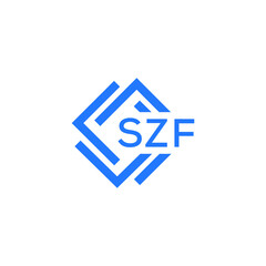 SZF technology letter logo design on white  background. SZF creative initials technology letter logo concept. SZF technology letter design.