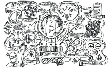 Sketch plan Business icon various - think creativity modern Idea and Concept illustration -Vector