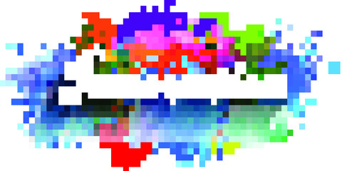Idea think  background Colorful watercolor stains collection - modern idea and concept think creativity- illustration