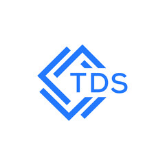 Fototapeta premium TDS technology letter logo design on white background. TDS creative initials technology letter logo concept. TDS technology letter design.