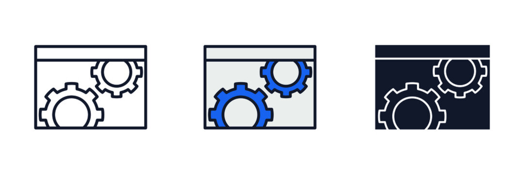development icon symbol template for graphic and web design collection logo vector illustration