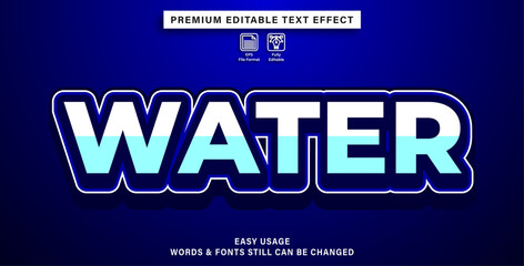 editable text effect water