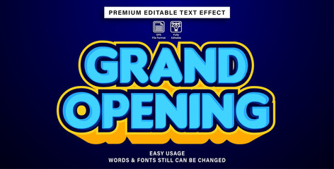 editable text effect grand opening