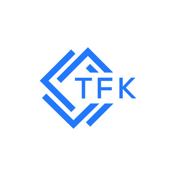 TFK technology letter logo design on white  background. TFK creative initials technology letter logo concept. TFK technology letter design.